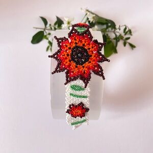 Handcrafted Beaded Floral Bracelet